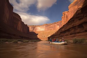 group of people rafting in canyonlands national park