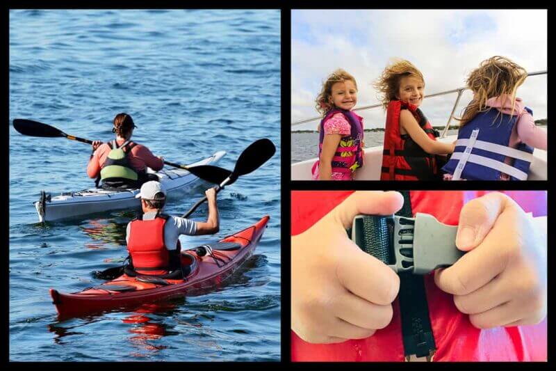 kids and people with life jackets