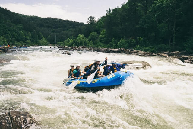 rafting in the river
