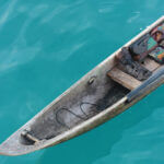 wooden kayak boat