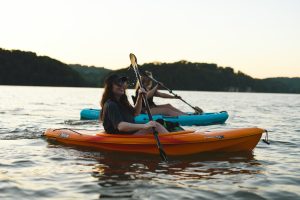 two women in kayaks
