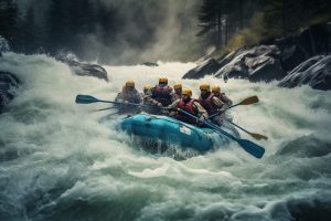 whitewater rafting in bad weather